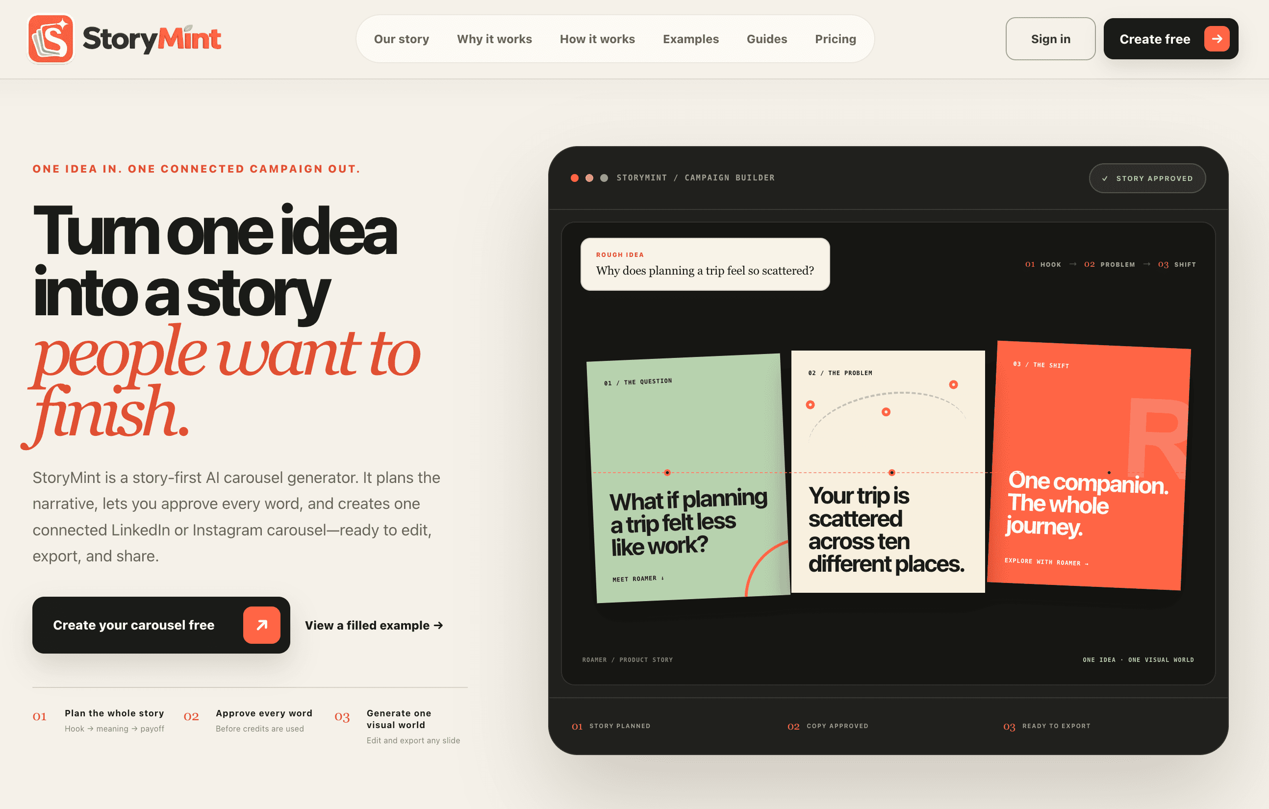 StoryMint project view 1